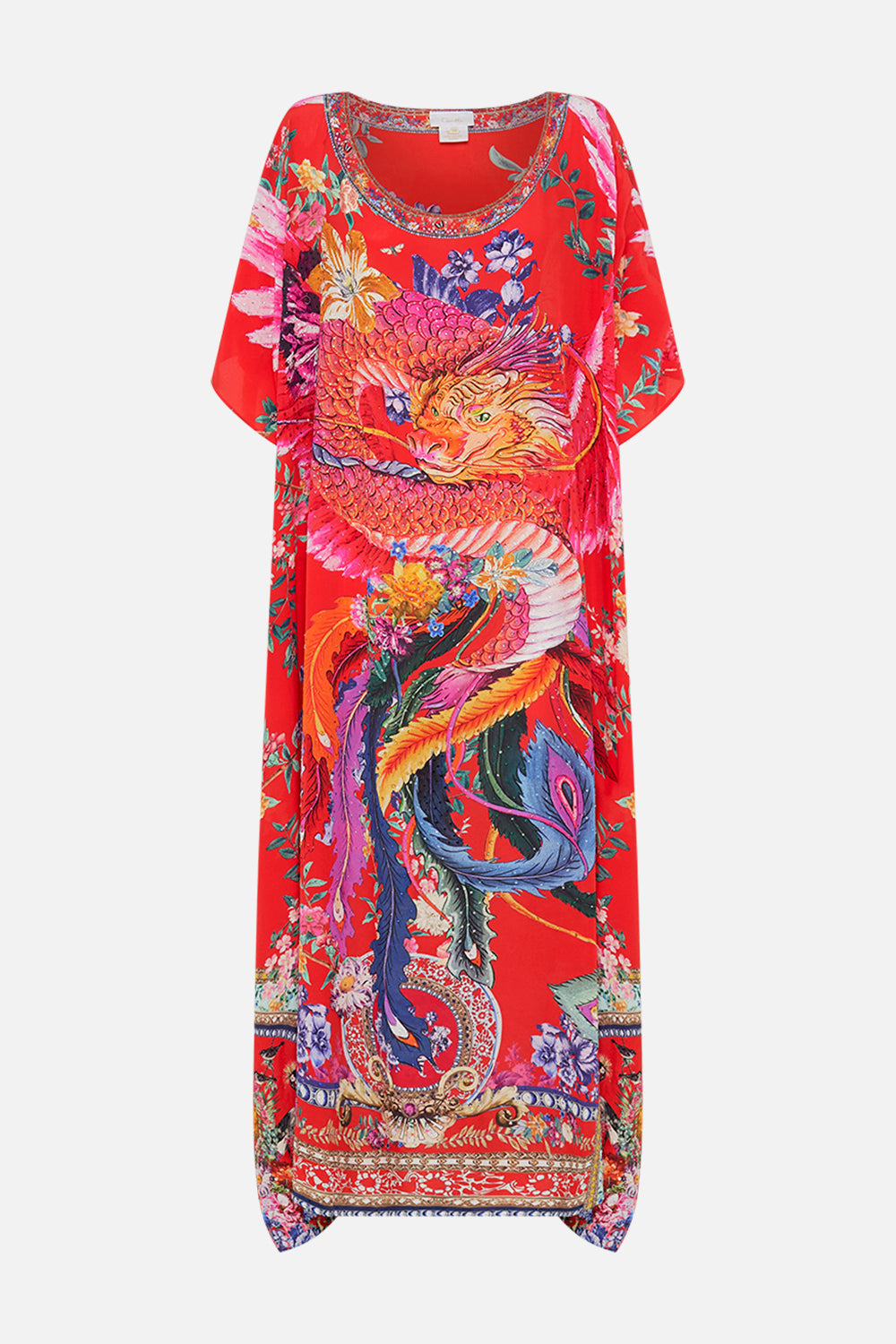 CAMILLA  silk floral print kaftan in The Summer Palace print 