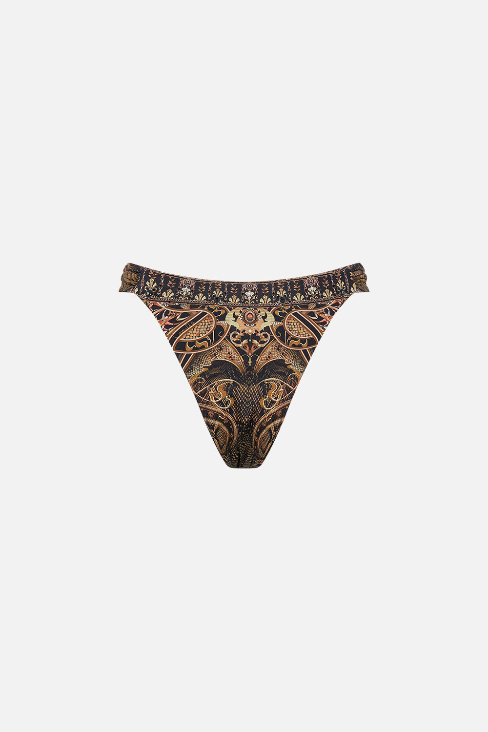 CAMILLA resortwear bikini bottoms in Nouveau Noir print