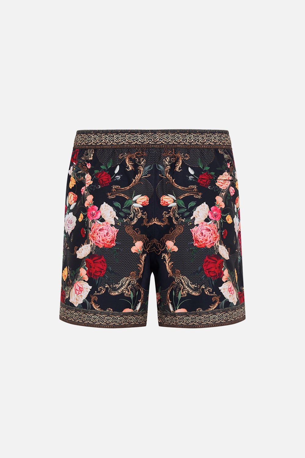 Hotel Franks by CAMILLA floral mid length boardshort in Magic in the Manuscripts