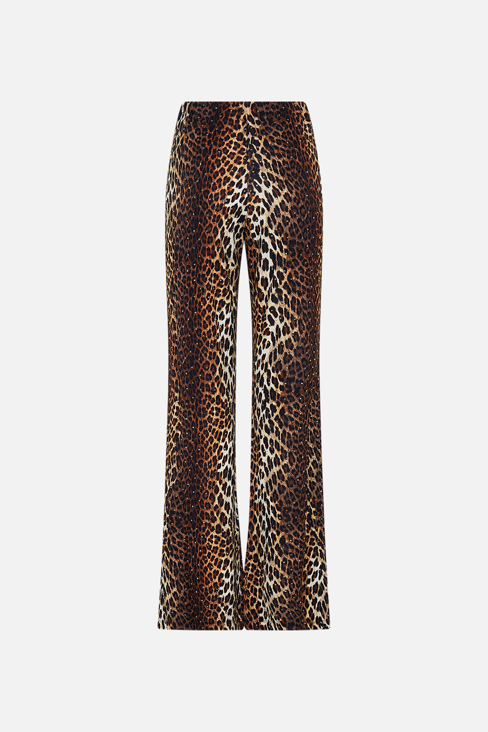 CAMILLA leopard jersey flare pant in Amsterglam print.