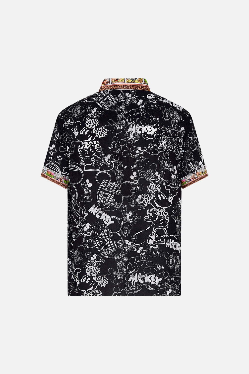 SHORT SLEEVE CAMP COLLARED SHIRT MICKEYS KINGDOM