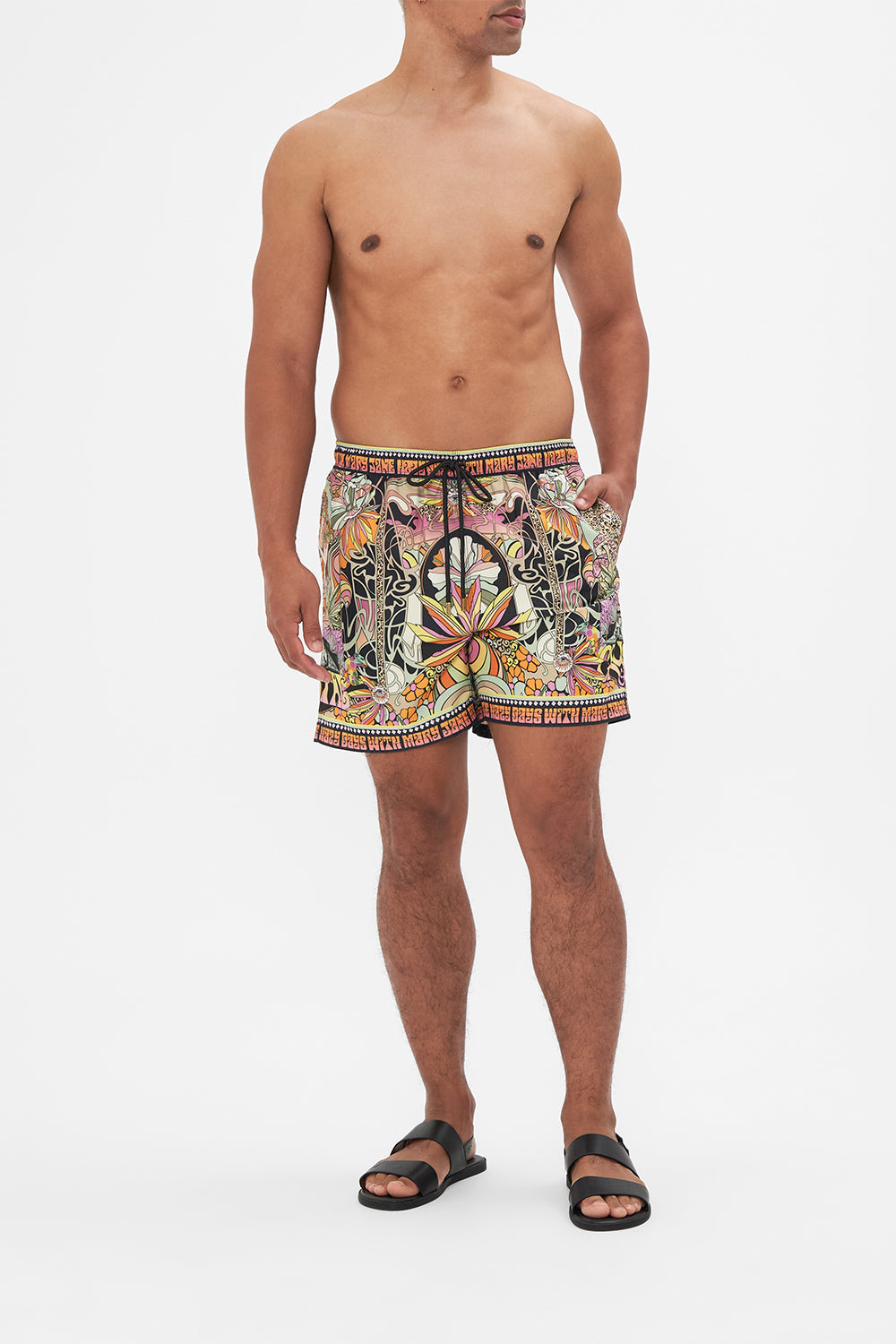 Hotel Franks by CAMILLA mens bprinted boardshorts in Day Trippin print