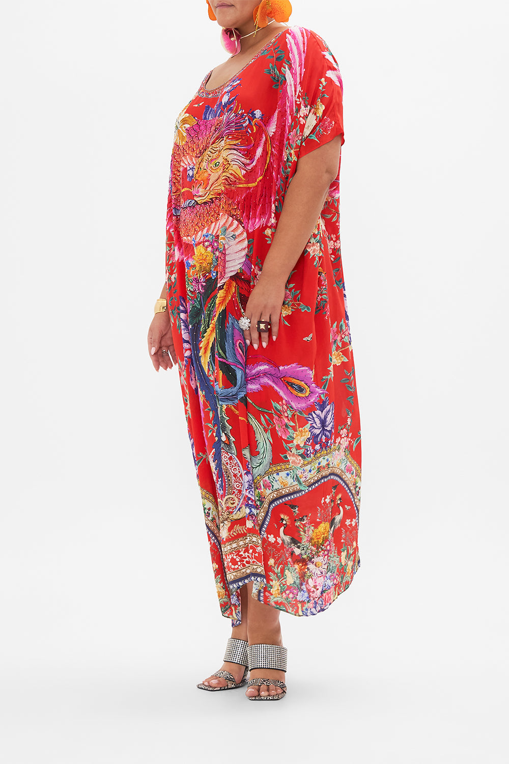 CAMILLA  silk floral print kaftan in The Summer Palace print 