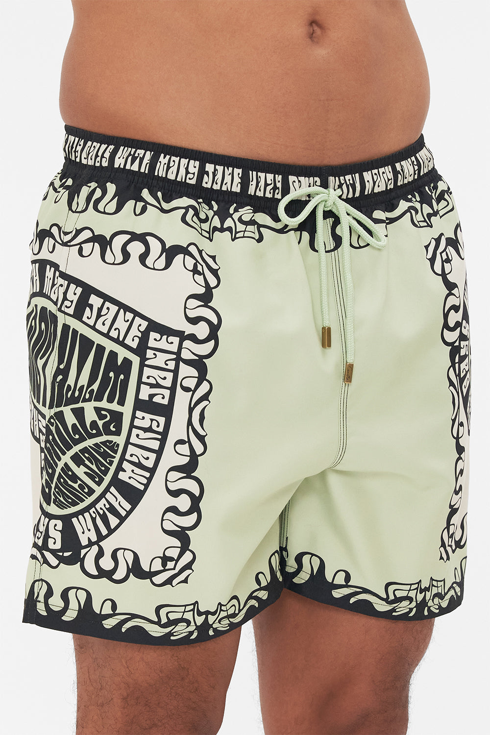 Hotel Franks by CAMILLA mens printed boardshorts in Double Dutch print