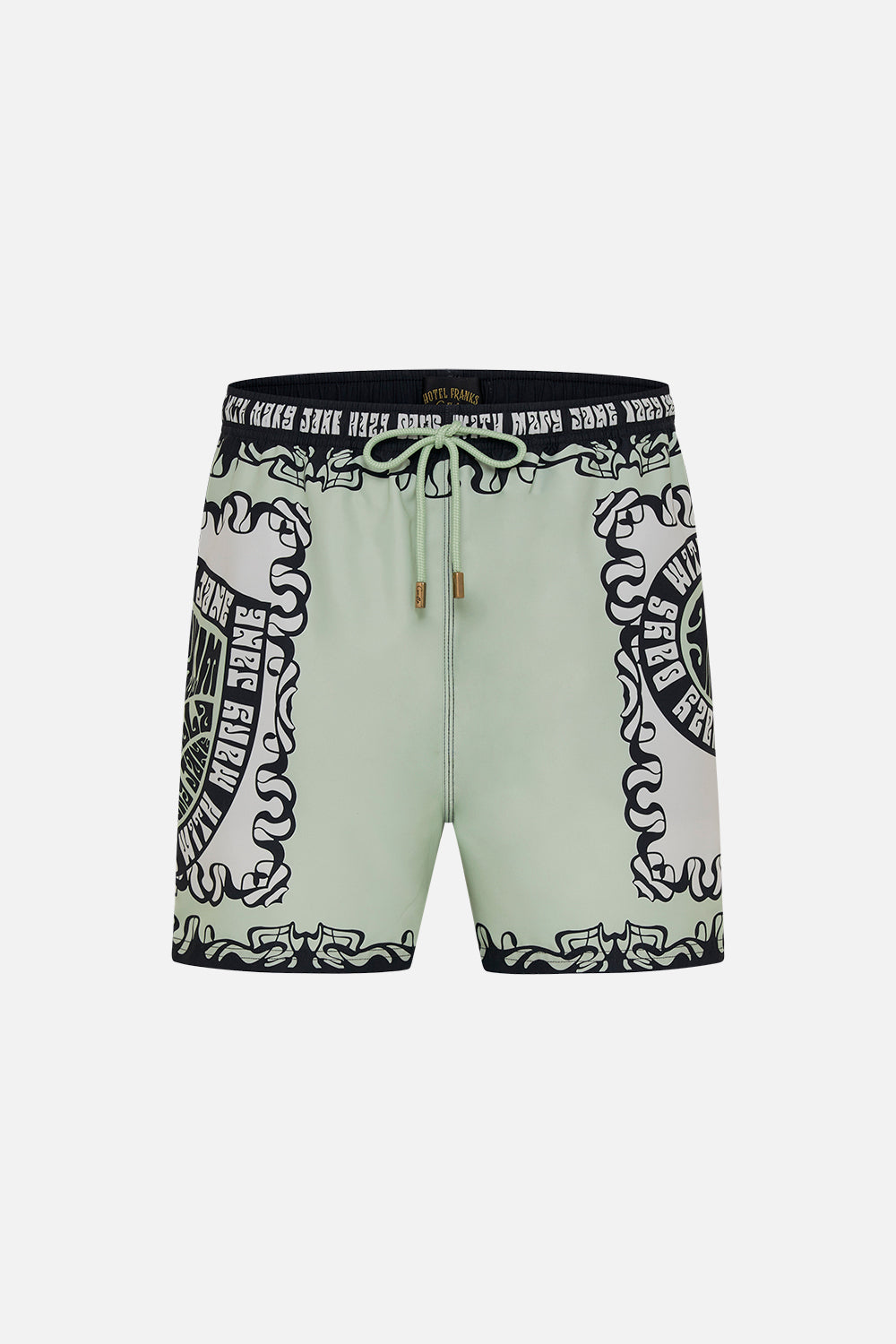 Hotel Franks by CAMILLA mens printed boardshorts in Double Dutch print