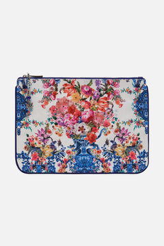 CAMILLA designer canvas clutch bag in Dutch Is life print