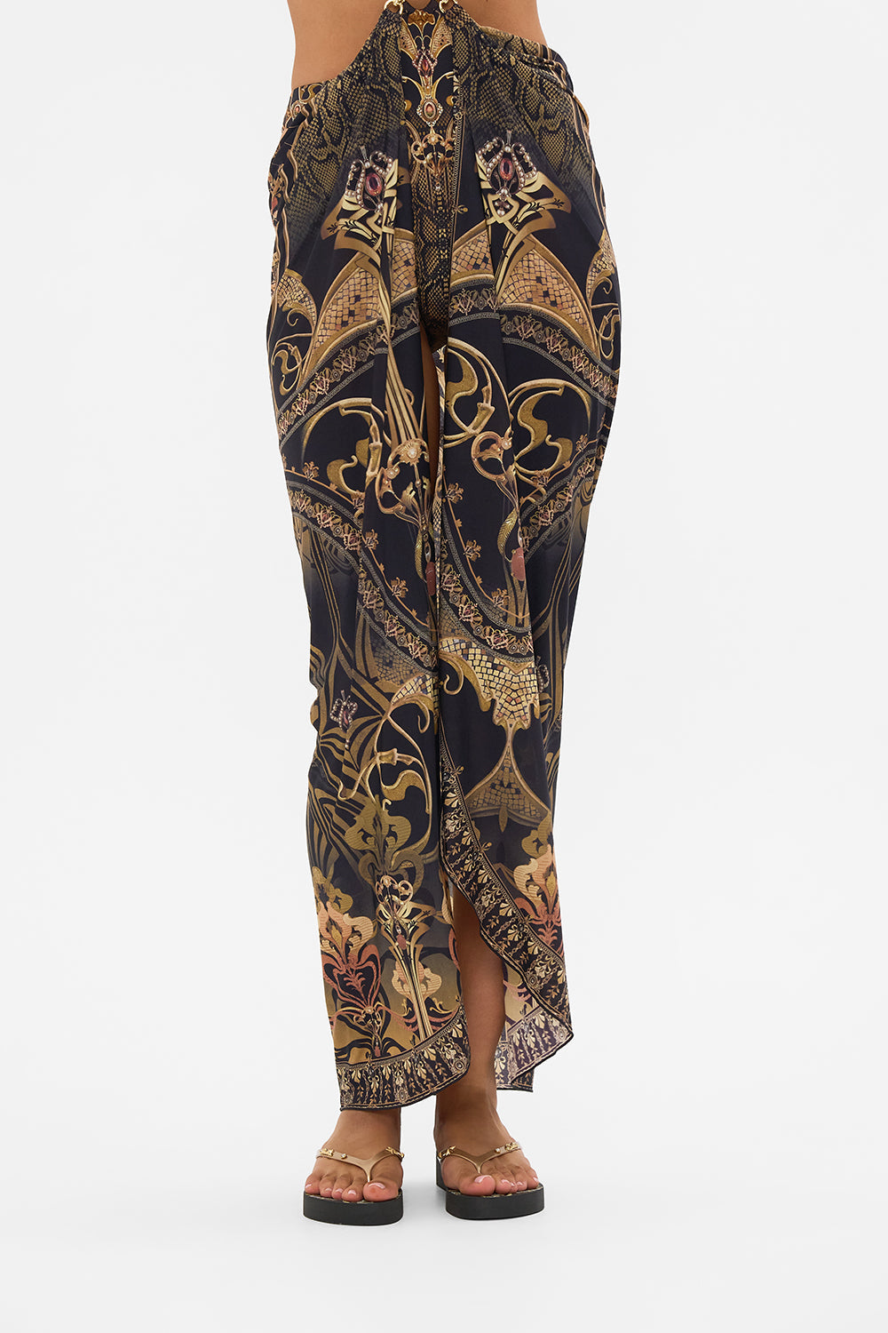 CAMILLA resortwear sarong in Nouveau Noir print