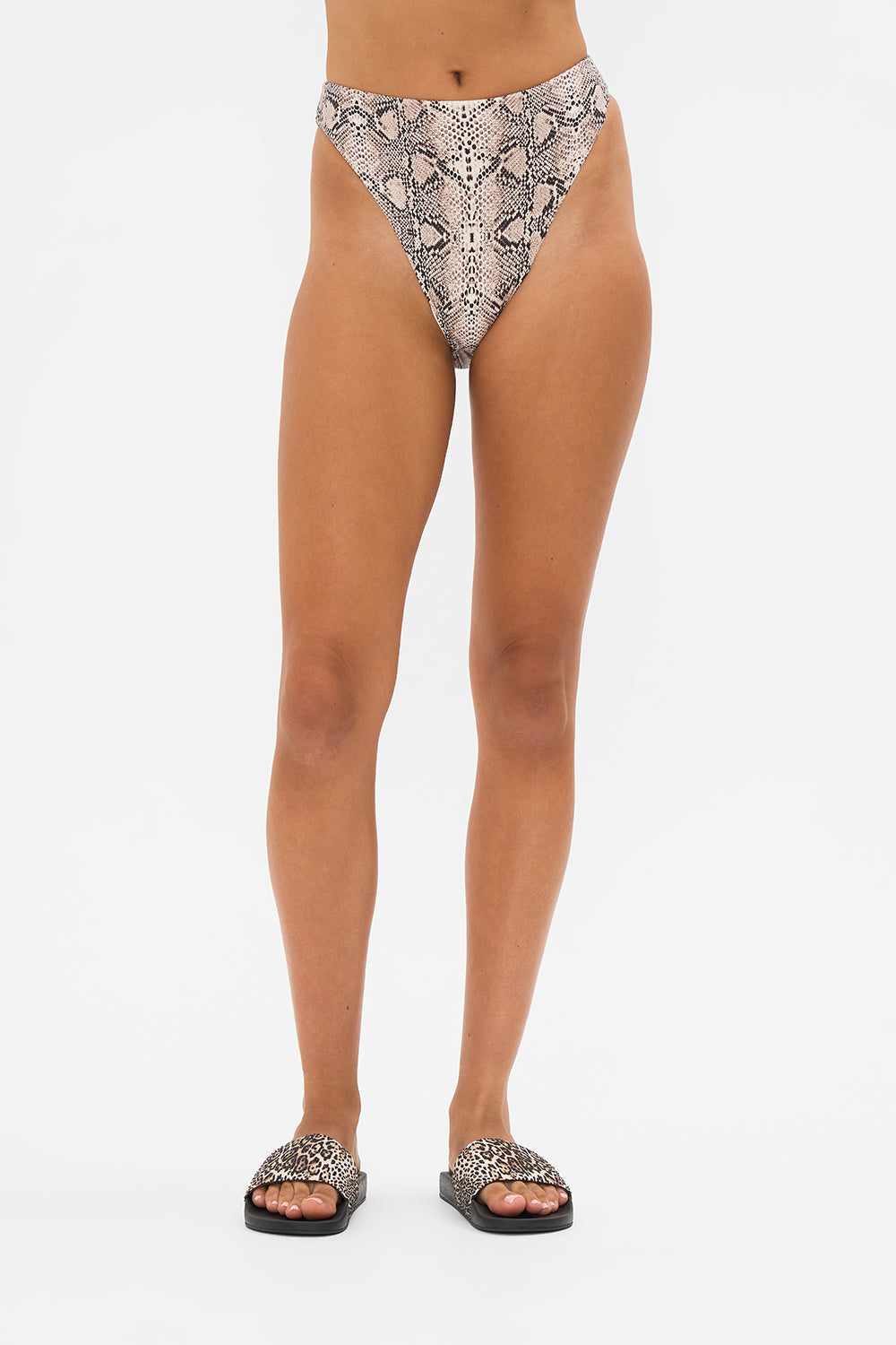 CAMILLA high waisted bikini bottoms in Looking Glass Houses print