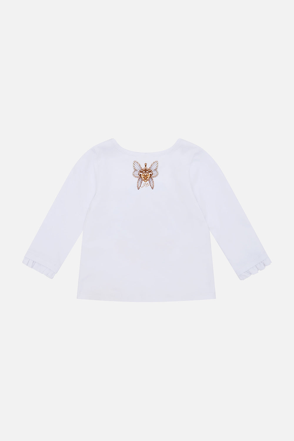 Milla by CAMILLA floral babies long sleeve top with frill in Woodblock Wonder