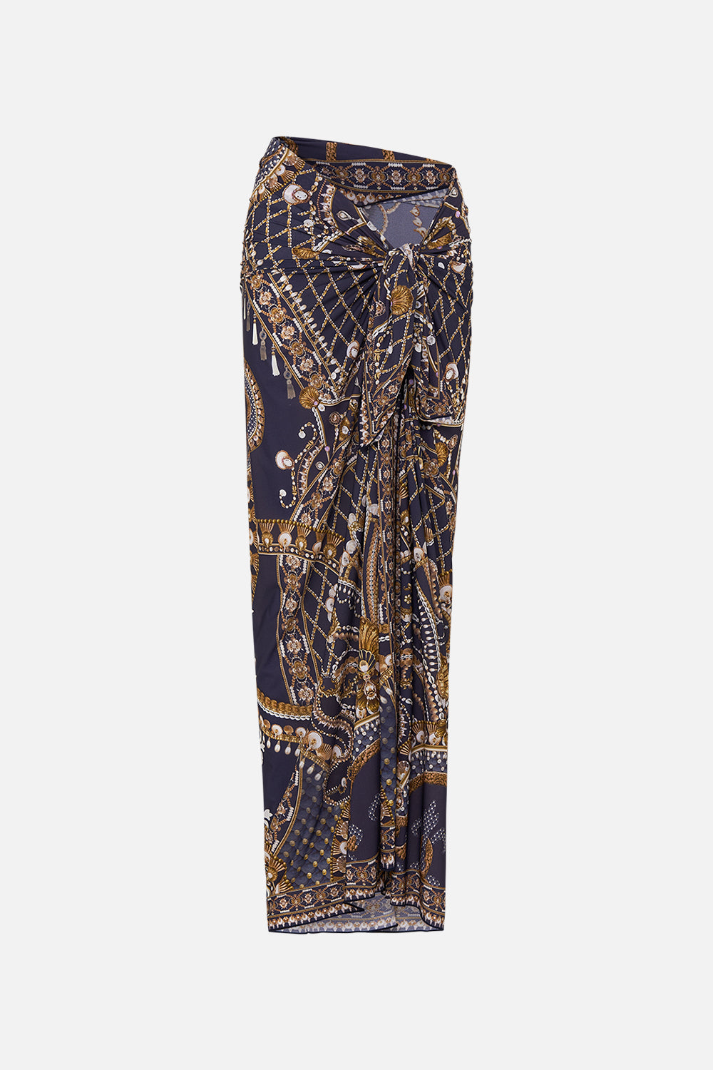 CAMILLA gold/black long sarong in Dance with the Duke