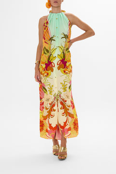 CAMILLA Floral Button Front Opening Dress in The Flower Child Society