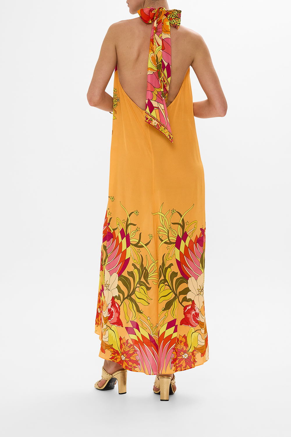CAMILLA Floral Button Front Opening Dress in The Flower Child Society