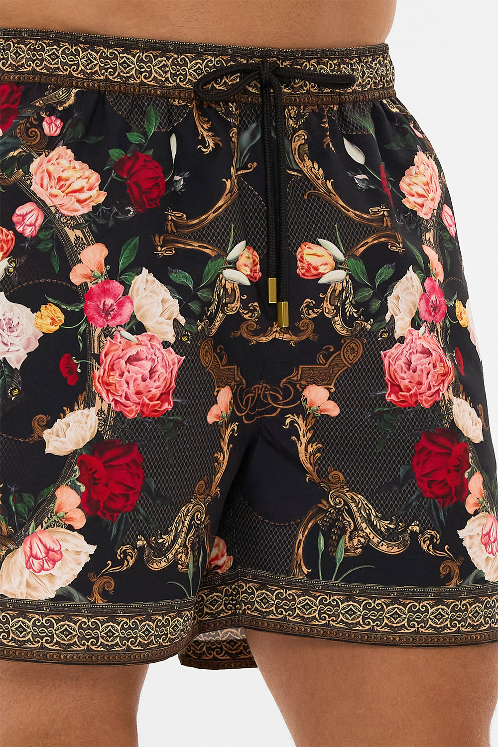 Hotel Franks by CAMILLA floral mid length boardshort in Magic in the Manuscripts