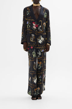 CAMILLA floral longline jacket in Magic In The Manuscripts print
