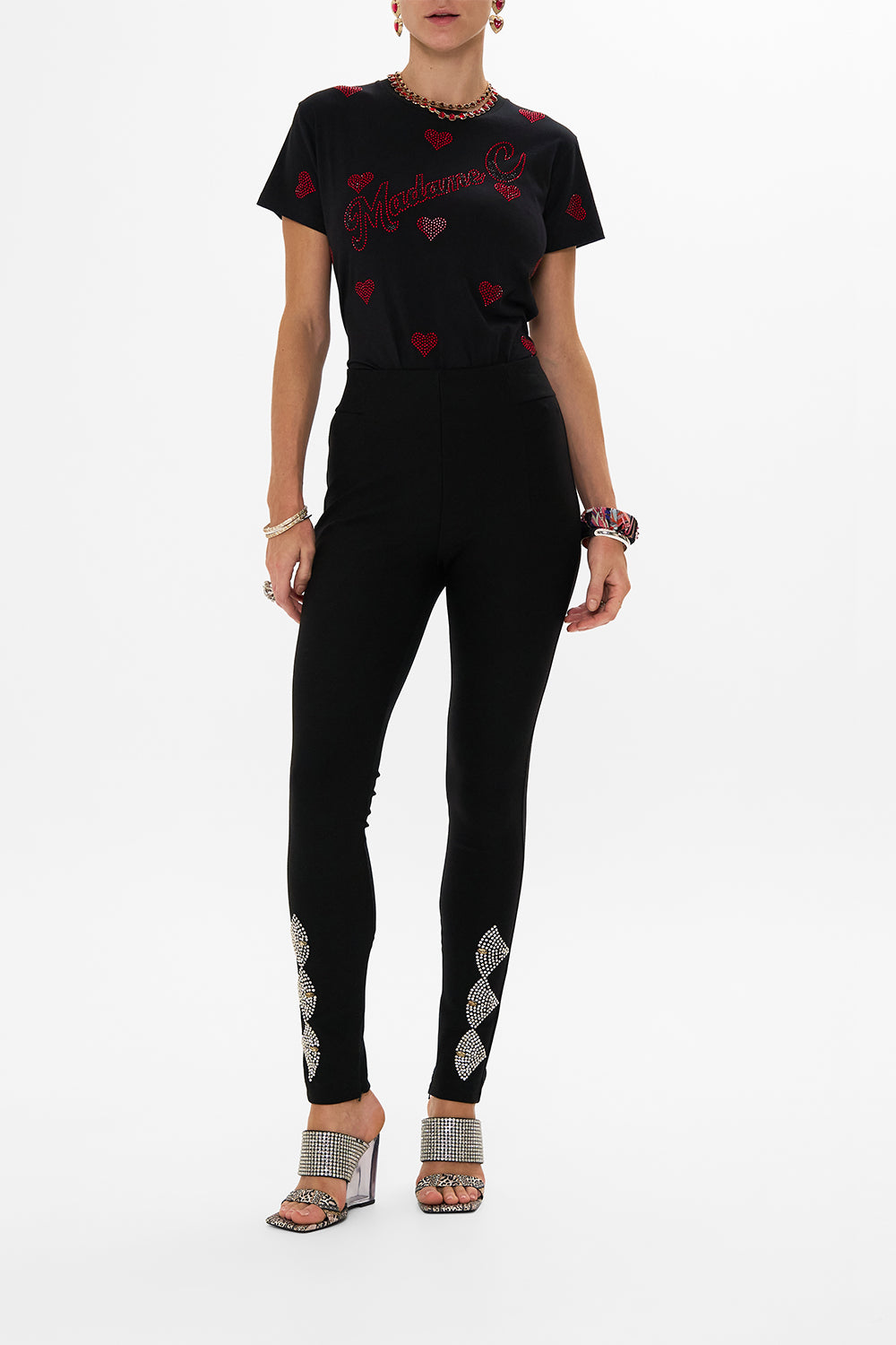 CAMILLA black tee in Electric Loveland print 