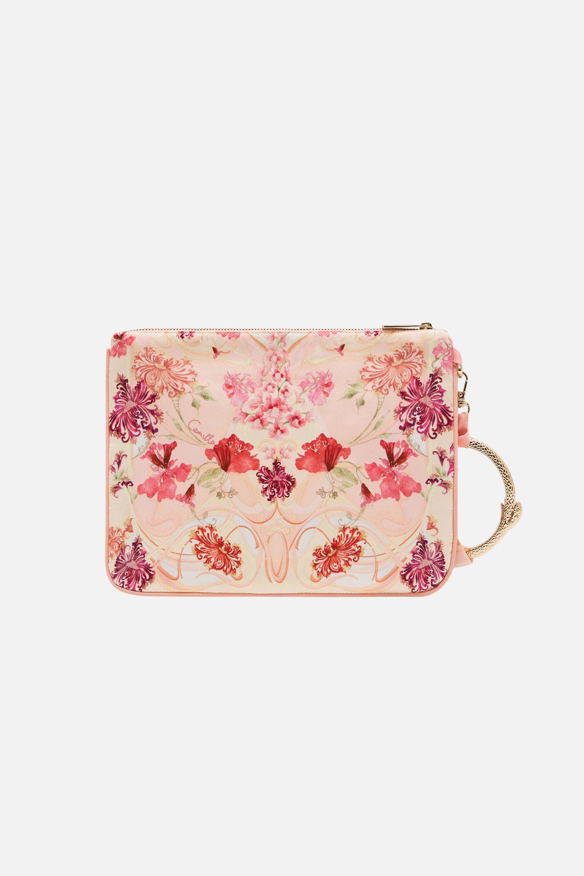 CAMILLA floral ring scarf clutch in Blossoms and Brushstrokes