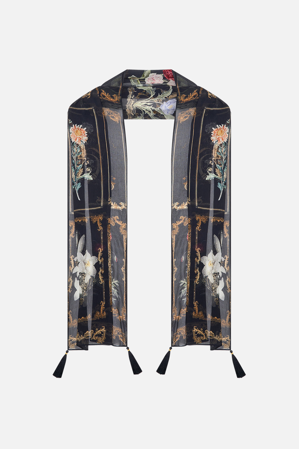 CAMILLA floral long scarf in Magic in the Manuscripts