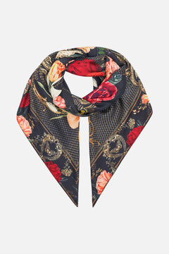 CAMILLA floral large square scarf in Magic in the Manuscripts