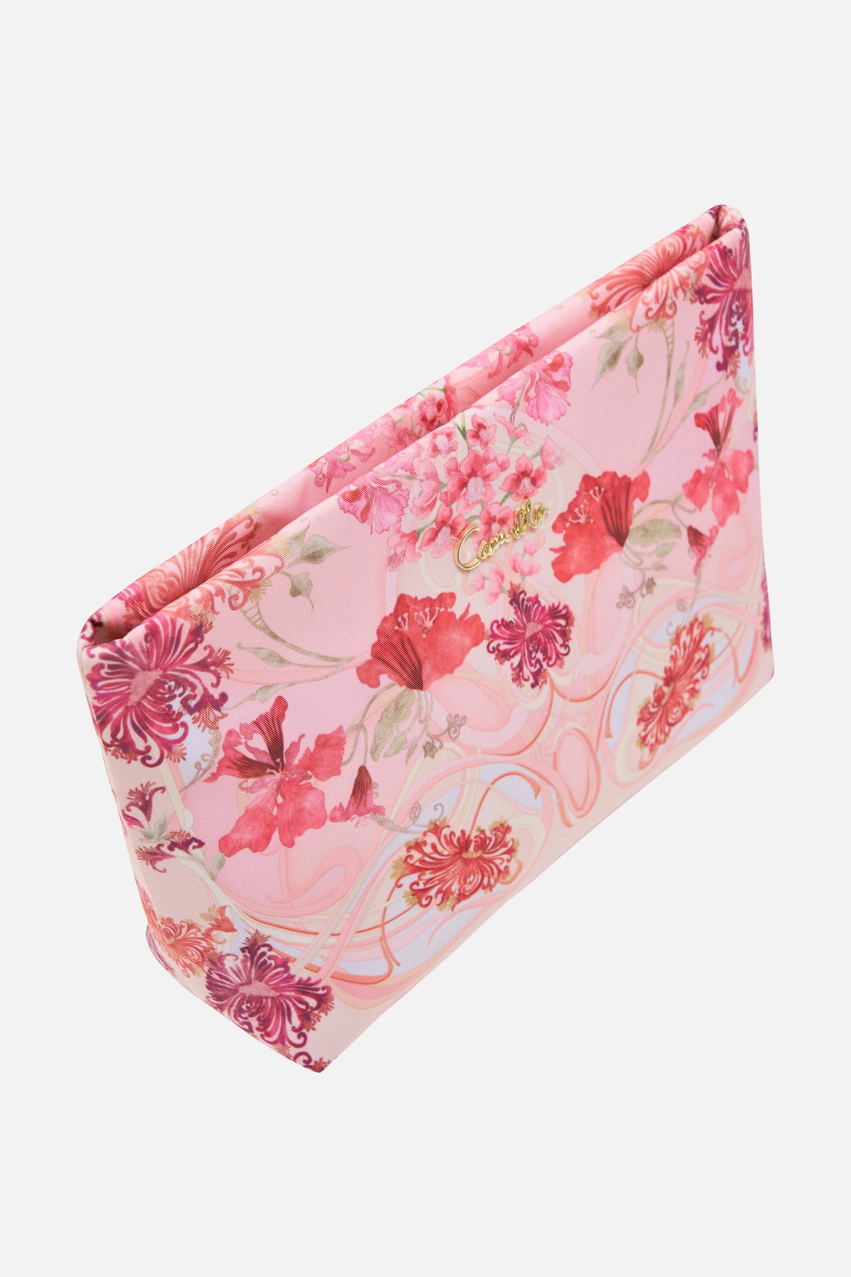 CAMILLA floral small makeup clutch in Blossoms and Brushstrokes