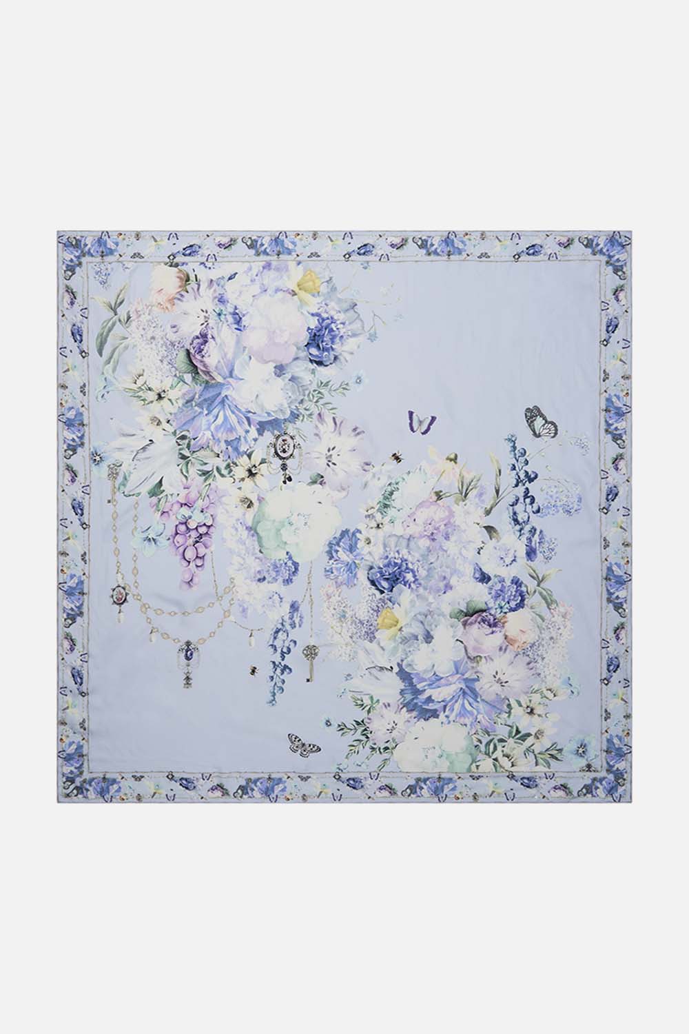 CAMILLA silk scarf in Butterfloria print