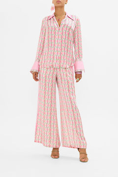 CAMILLA silk pyjama shirt in Tea With Tuchinski print