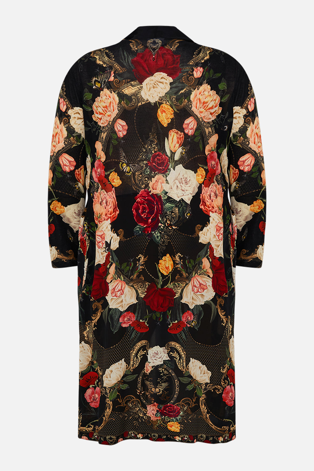 CAMILLA Black Long Casual Jacket with Pockets in Magic in the Manuscripts