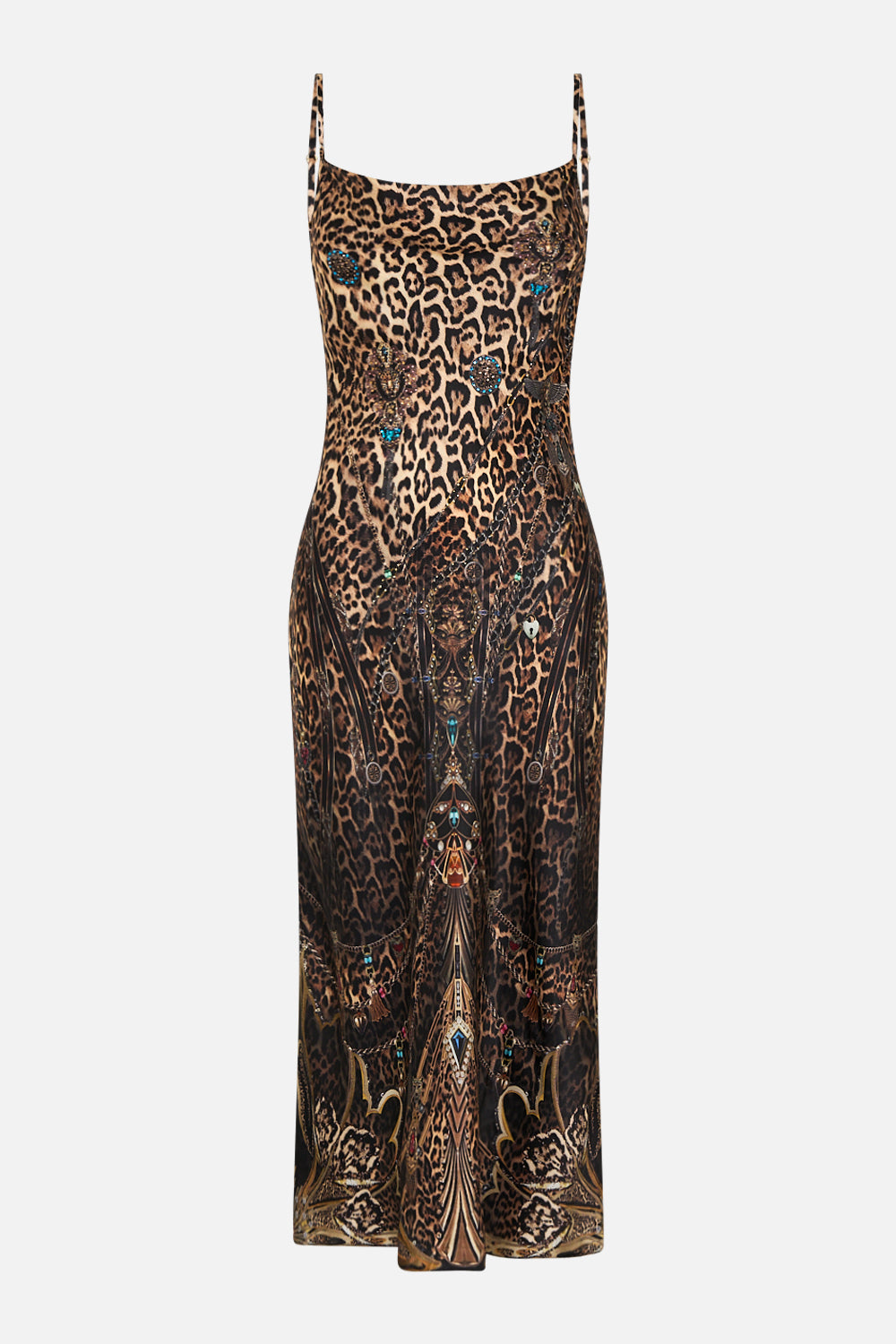 CAMILLA Leopard Long Bias Slip in Amsterglam