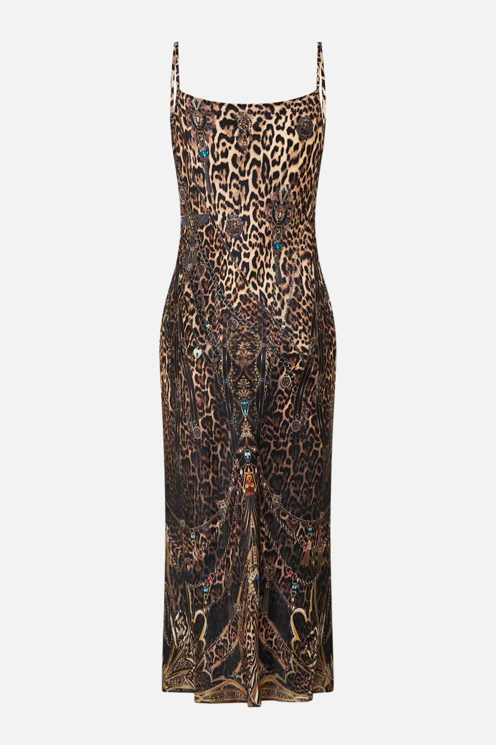 CAMILLA Leopard Long Bias Slip in Amsterglam