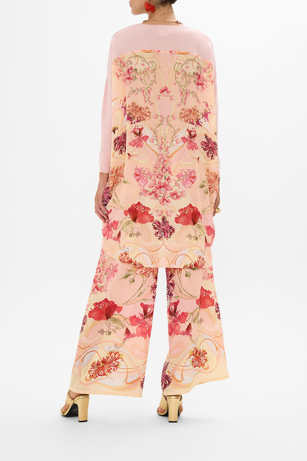 CAMILLA floral  long sleeve jumper in Blossoms And Brushstrokes print.