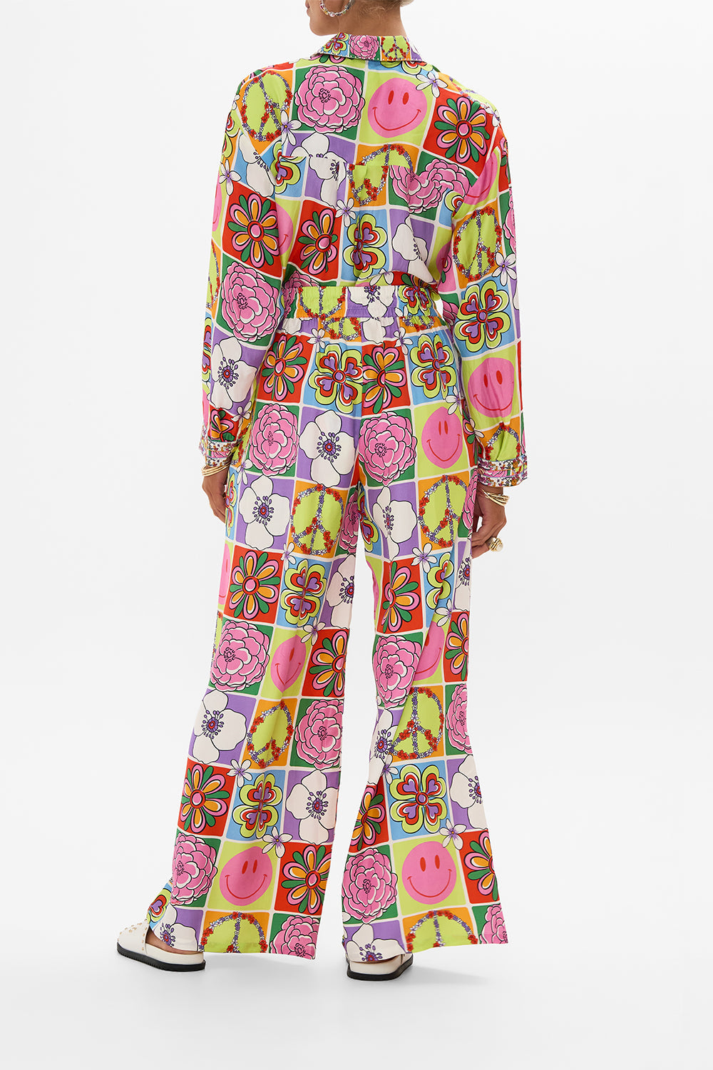 CAMILLA floral Straight Leg Pant in Cosmic Prairie