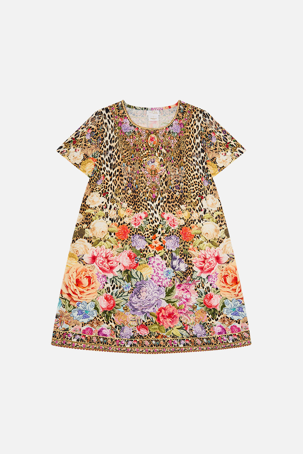 Milla by CAMILLA floral t-shirt dress with flare hem (12-14) in Heirloom Anthem