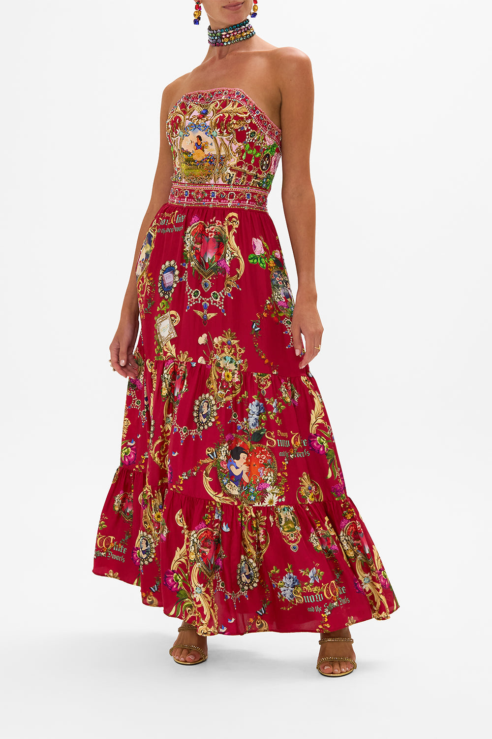 Disney CAMILLA high waisted skirt in Just One Bite Snow White print