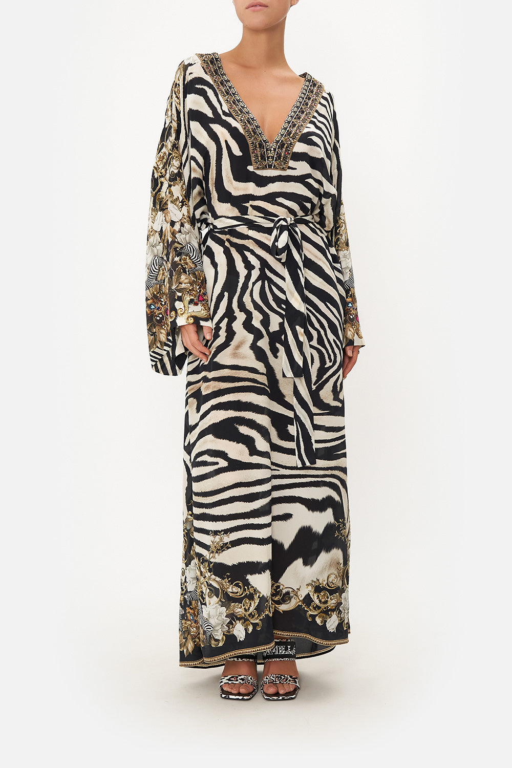 DEEP V KAFTAN WITH SLEEVE TABS EARN YOUR STRIPES