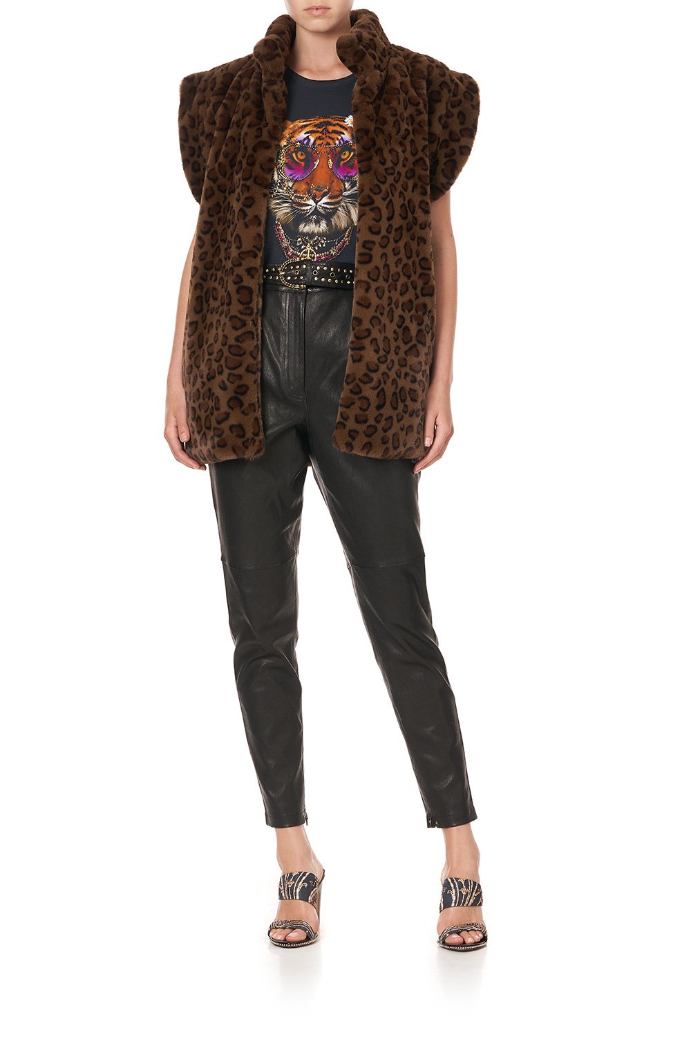 OVERSIZED FEUX FUR GILET - FLOW STUDIO 54